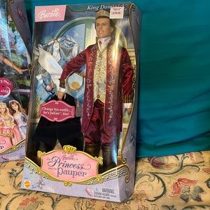 Barbie as The Princess and The Pauper King Dominick Doll SEALED NEW IN BOX.